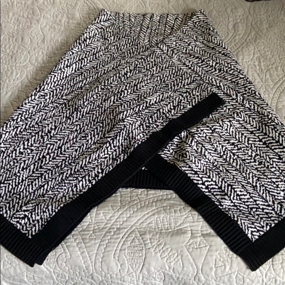 Scarf plus poncho style sweater